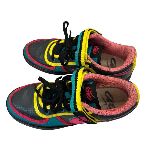 2009 NIKE 8.5 LOW 2009 SKATE sneakers WOMEN BLACK BLUE PINK  SHOES 366409-061 - Picture 5 of 16